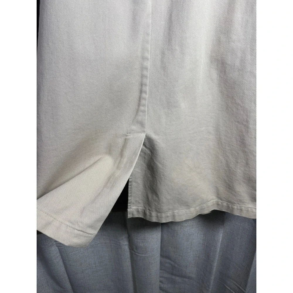 Orvis Mens 46T Cotton Field Jacket Leather Elbow Patches Khaki Tan Sport Coat